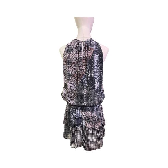 Ramy Brook Snakeskin Print Halter Dress Size Small Blouson Fit Lined Sleeveless - Picture 6 of 12